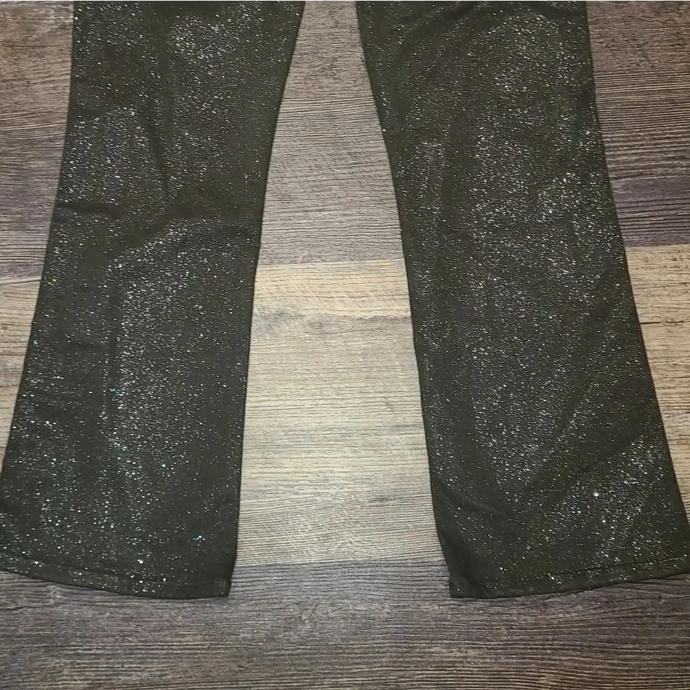 Paige Cropped Claudine Glitter Sparkle Jeans - Picture 9 of 10